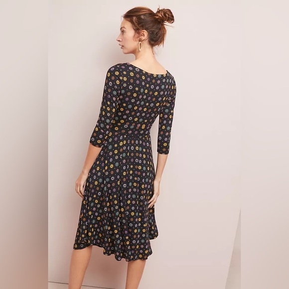 ✨ Anthropologie Printed Midi Dress Sz S - Picture 2 of 14